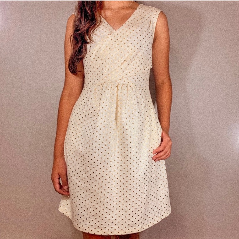Maison Jules Metallic Knit Dress with Pockets